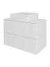 Тумба с раковиной Orange Otto 75 Ot-75TuMDF+B04-405W подвесная цвет Белый глянец