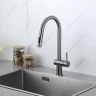 Смеситель для кухни Frap F60807-9 цвет Оружейная сталь