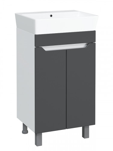 Тумба с раковиной DIWO Архангельск 50 1108028 цвет Белый, Антрацит