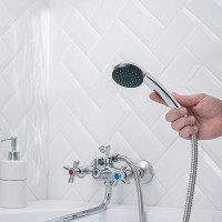 Смеситель для ванны Ростовская Мануфактура Сантехники SL118-140 универсальный Хром на стену