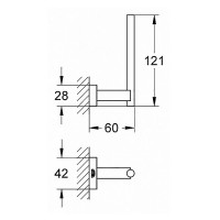 Держатель запасного рулона Grohe Essentials Cube 40623001 Хром