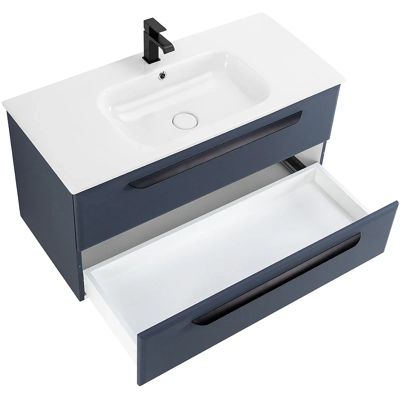 Тумба под раковину Cezares Eco-Cer 120 ECO-CER-1200-2C-SO-GR-P подвесная Grafito без ручек МДФ / ЛДСП
