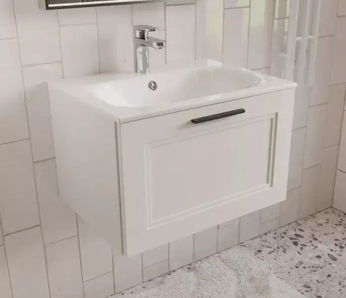 Тумба с раковиной Terminus Классик 60 CLA10601900301O подвесная цвет Белый