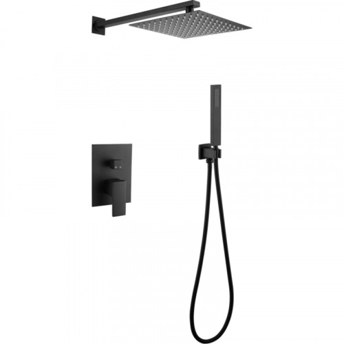 Душевая система Abber Daheim AF8219B Черная матовая латунь встраиваемый