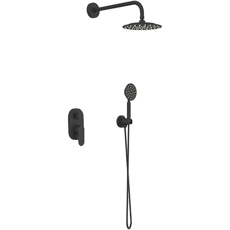 Душевая система Melodia della vita Diletto Tondo MSC00110bk Черная матовая