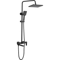 Душевая система Belz B613-7 B24613-7 Черный латунь на стену