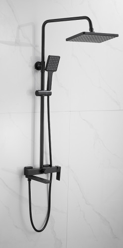 Душевая система Belz B613-7 B24613-7 Черный латунь на стену