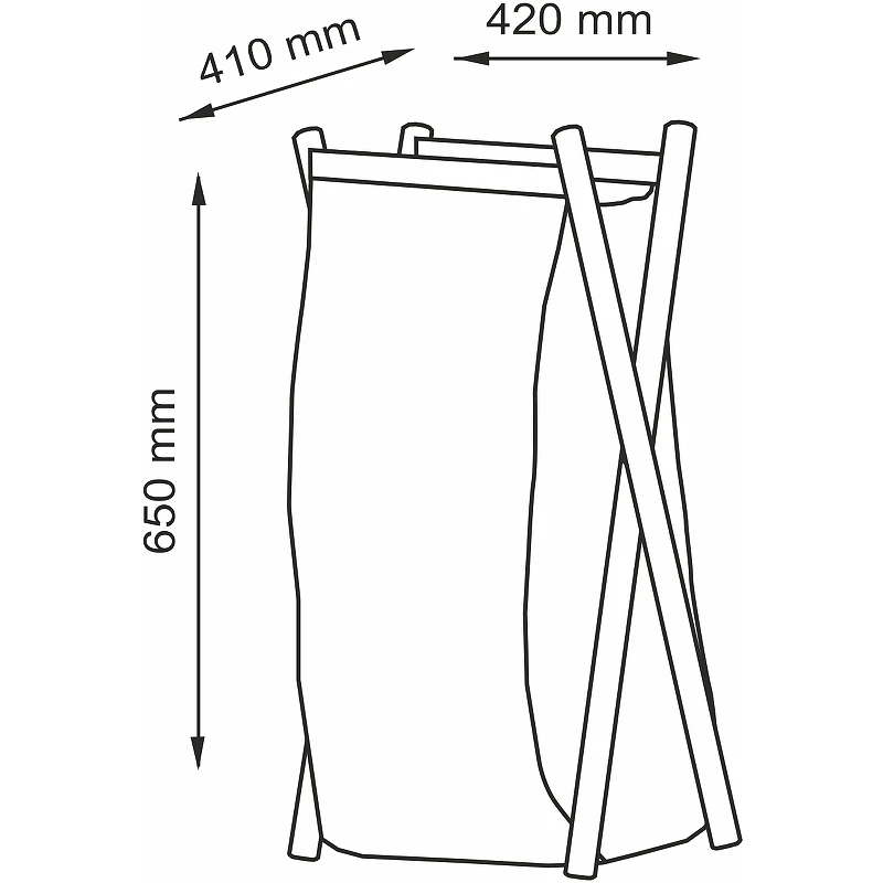 Корзина для белья WasserKRAFT Nau WB-772-L Серая