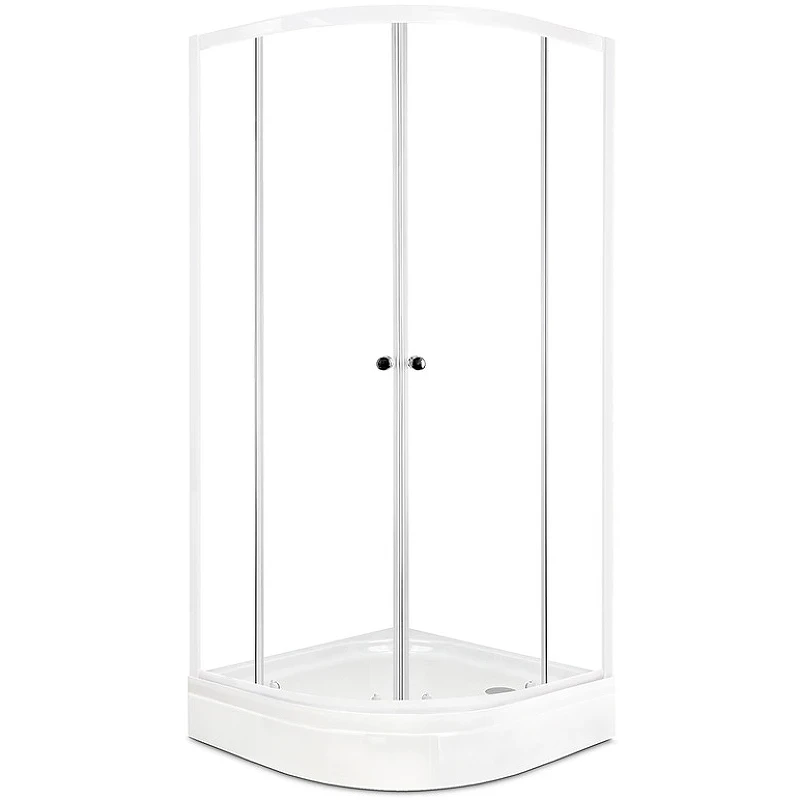 Душевой уголок Melodia della vita Segment Low 80x80 MSETWSL8080TWt профиль Белый стекло прозрачное