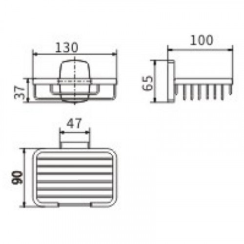 Мыльница CeramaLux Cube 12605A Хром
