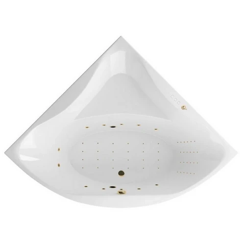 Акриловая ванна Excellent Glamour 150x150 WAEX.GLA15.NANO.GL цвет Белый с гидромассажем форсунки Золото