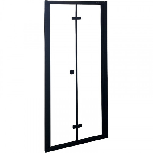 Душевая дверь Ceruttispa Bella 90 D91B профиль Черный стекло прозрачное