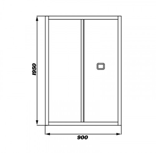 Душевая дверь Ceruttispa Bella 90 D91B профиль Черный стекло прозрачное