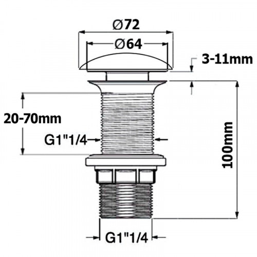 Донный клапан Allen Brau Fantasy 5.11001.PT click-clack Петроль