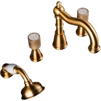 Смеситель на борт ванны Boheme Royal Cristal 391-Royal/CRST Бронза латунь