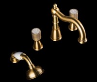 Смеситель на борт ванны Boheme Royal Cristal 391-Royal/CRST Бронза латунь