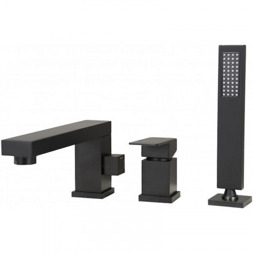 Смеситель на борт ванны Grocenberg GB6008BL Черный матовый