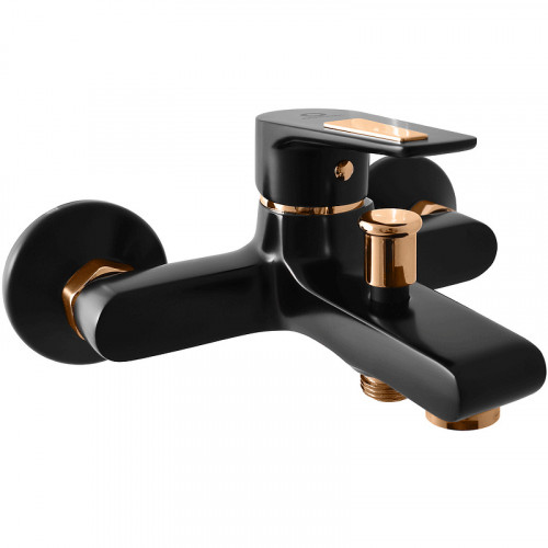 Смеситель для ванны Rav Slezak Colorado CO354.5CMATZ Черный матовый Золото латунь на стену