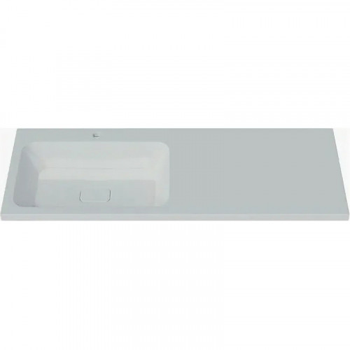 Раковина Orange Камилла 130 OP-130RAL с местом под стиральную машину Белая искусственный камень (литьевой мрамор) с местом под стиральную машину, полувстраиваемая