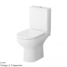 Унитаз компакт AM.PM Spirit V2.0 FlashClean CK70C1804W с гигиеническим душем и ершиком с бачком и сиденьем Микролифт фарфор напольный