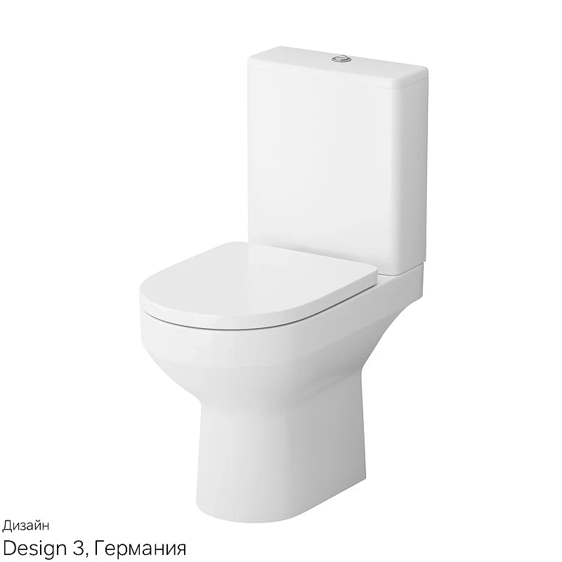 Унитаз компакт AM.PM Spirit V2.0 FlashClean CK70C1804W с гигиеническим душем и ершиком с бачком и сиденьем Микролифт фарфор напольный
