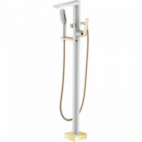 Смеситель для ванны Boheme Venturo 389-W Белый Золото латунь на пол