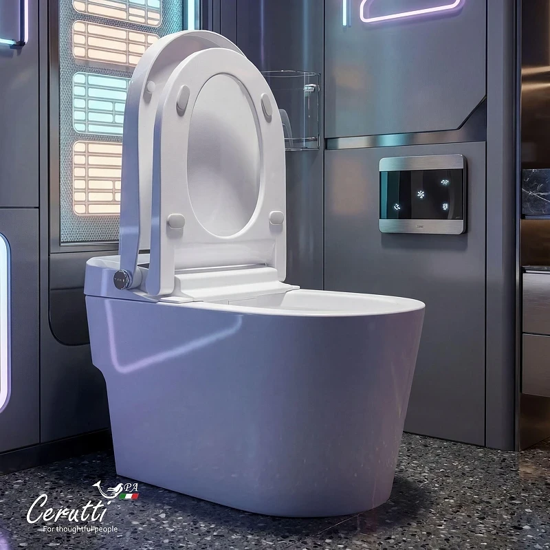 Умный унитаз приставной Ceruttispa Афра (Afra) Smart CT12152 12152 цвет Белый с сиденьем Микролифт