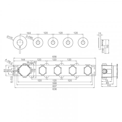 Смеситель для душа Raglo R20.274 цвет Хром