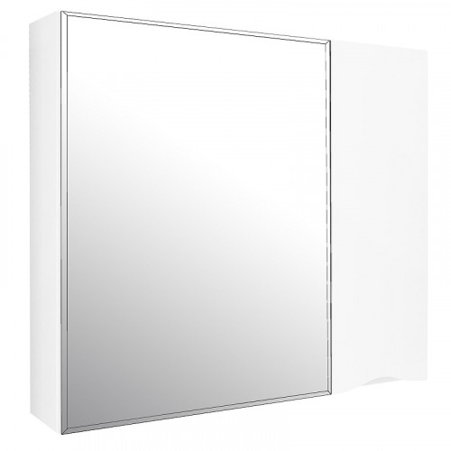 Зеркало со шкафом Loranto Santorini 80 R CS00086970 цвет Белый глянцевый