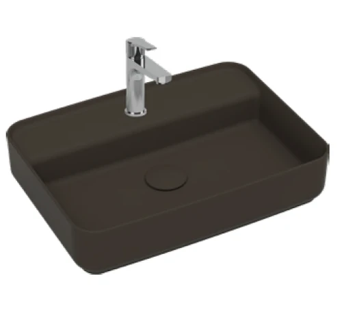 Раковина накладная Isvea Infinity 55 10NF66055-2H цвет Коричневый матовый