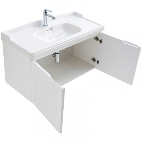 Тумба под раковину Cezares Giubileo 100 GIUBILEO-1000-2A-SC-BL подвесная Bianco Lucido МДФ / ЛДСП