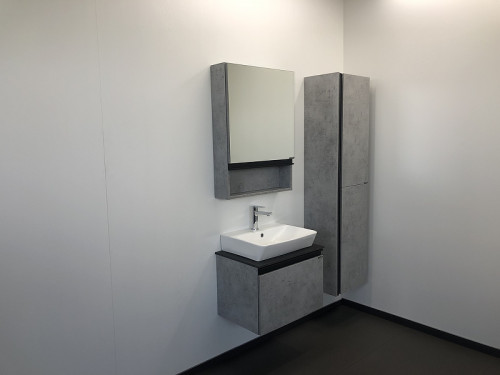 Шкаф пенал Comforty Эдинбург 40 00004147998 подвесной Бетон светлый МДФ / ЛДСП