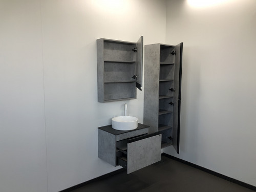 Шкаф пенал Comforty Эдинбург 40 00004147998 подвесной Бетон светлый МДФ / ЛДСП