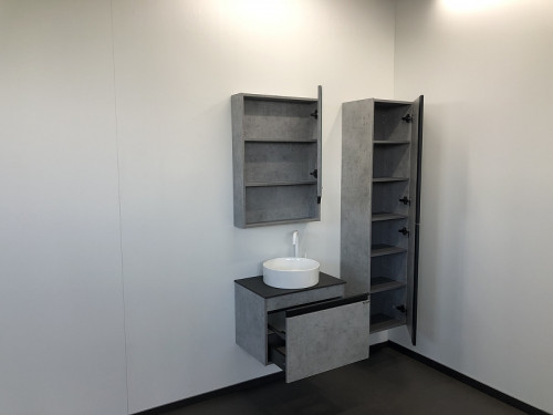 Шкаф пенал Comforty Эдинбург 40 00004147998 подвесной Бетон светлый МДФ / ЛДСП