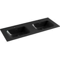 Раковина Ceramicanova Element 120 CN7004MB двойная Черная матовая фарфор полувстраиваемая