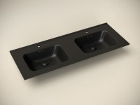 Раковина Ceramicanova Element 120 CN7004MB двойная Черная матовая фарфор полувстраиваемая