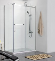 Душевой уголок Azario Vancouver 120х80 AZ-NKF1131 R 800 профиль Серебро стекло прозрачное