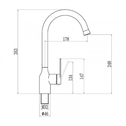 Смеситель для кухни Savol S-601816H цвет Черный