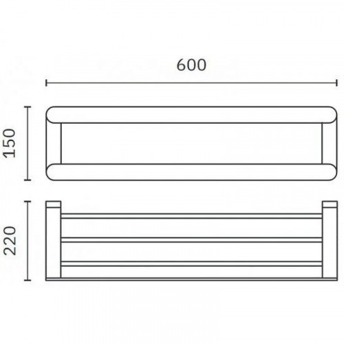 Полка для полотенец Nofer Capri 16223.G Золото матовое