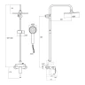 Душевая система Fmark FS8845H цвет Черный
