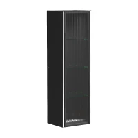 Шкаф пенал AQUAme S5 36 AQM90051MB подвесной с подсветкой цвет Дуб черный