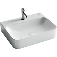 Раковина Ceramicanova Aura 60 CN2001 Белая фаянс подвесная, накладная