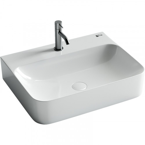 Раковина Ceramicanova Aura 60 CN2001 Белая фаянс подвесная, накладная