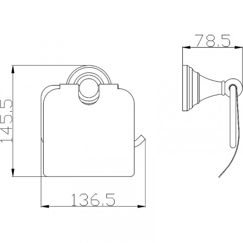 Держатель туалетной бумаги Rav Slezak Morava MKA0400CMAT с крышкой Черный матовый