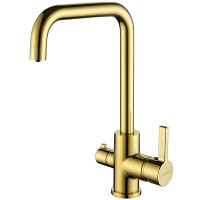 Смеситель для кухни Paulmark Logas Lo213021-G Золото однорычажный