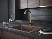 Смеситель для кухни Paulmark Logas Lo213021-G Золото однорычажный