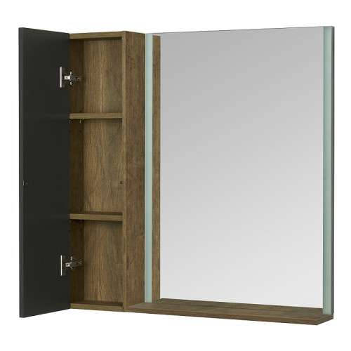 Подвесной шкаф Aquaton Терра 24 1A247403TEKA0 Дуб кантри Антрацит МДФ / ЛДСП