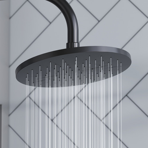 Душевая система Damixa Jupiter 977770300 Черная матовая латунь на стену