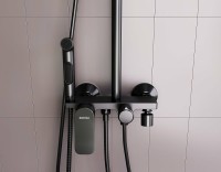 Душевая система Damixa Jupiter 977770300 Черная матовая латунь на стену