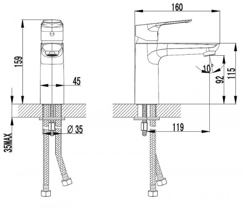 Смеситель для раковины Creavit Solo SO1500 цвет Хром